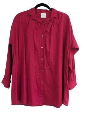 Laneway The Label Cranberry Gathered Top. S/M